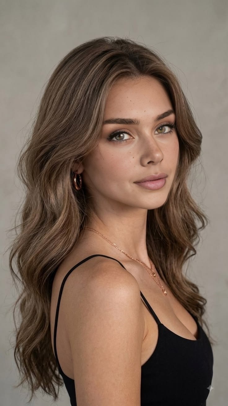 The brown-haired portrait with the face of the blond woman
